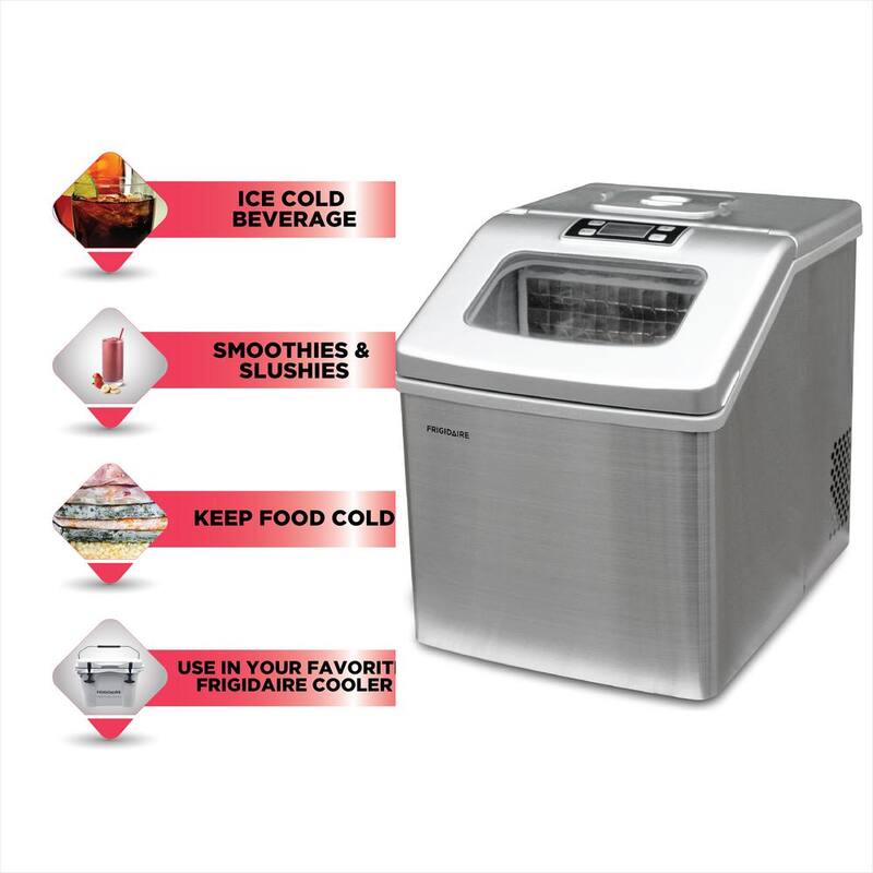 40 lb. Freestanding Stainless Steel Ice Maker E765992