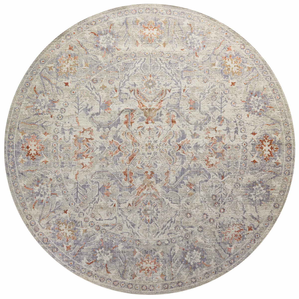 Oatmeal Lavender 5'0 x 5'0 Round Rug Z29557