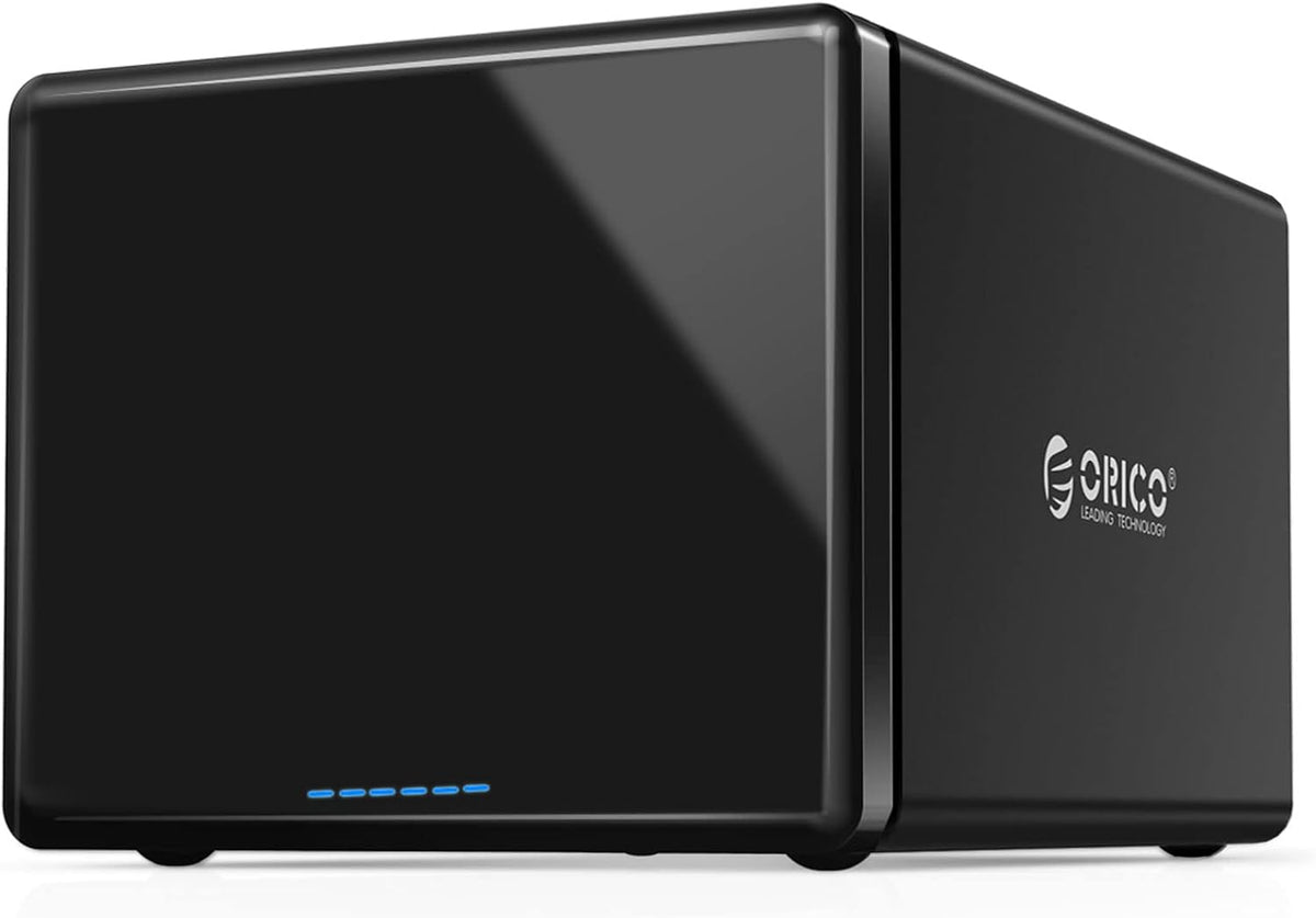 5 Bay Hard Drive Enclosure Magnetic Aluminum USB 3.0 to SATA for 3.5 inch HDD Tool Free Storage Case J47351