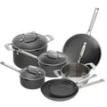11-Piece Hard Anodized Cookware Set Black C95512