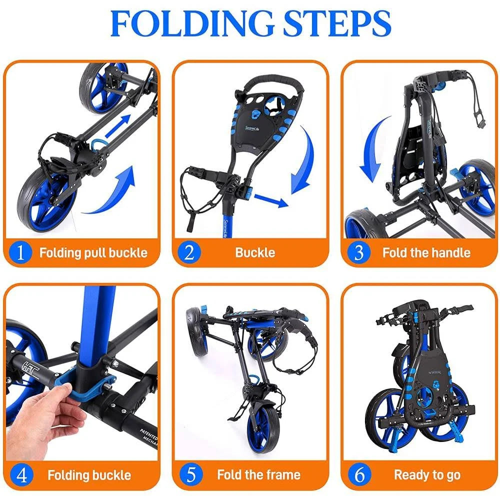 3 Wheel Folding Golf Bag Push Cart L590253