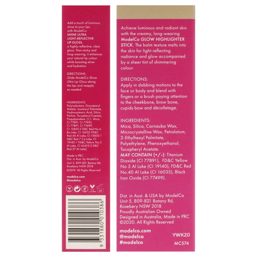 Highlighter Stick and Lip Gloss Kit, 2 Pc B6101