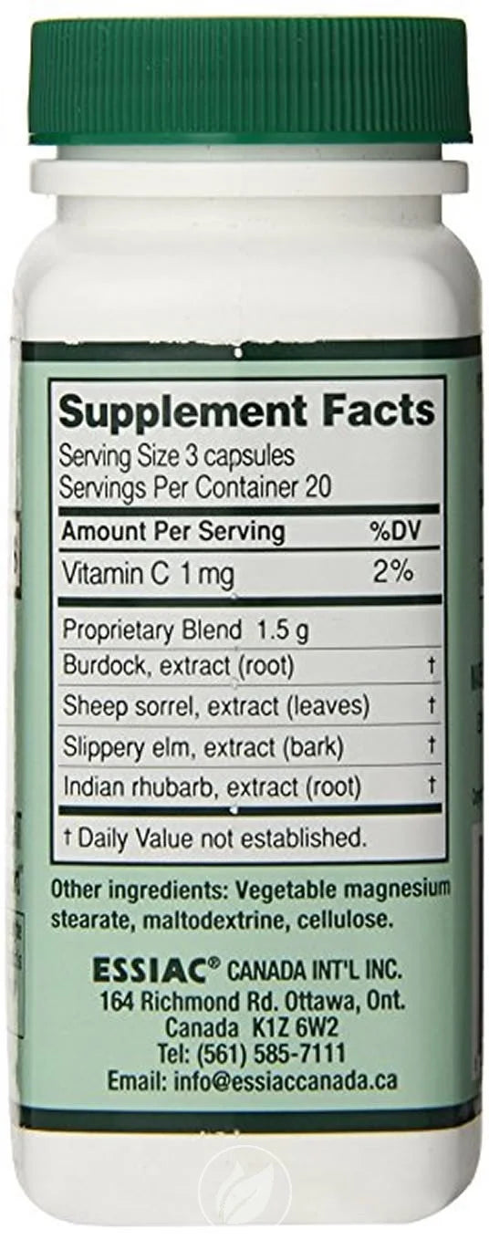 Essiac Herbal Supplement Vegicaps 500mg 60 Capvegi G768237