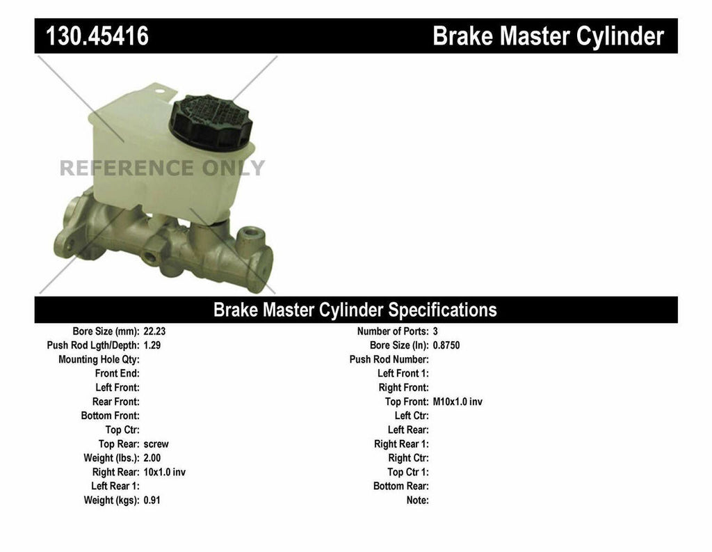 Brake Master Cylinder L548720