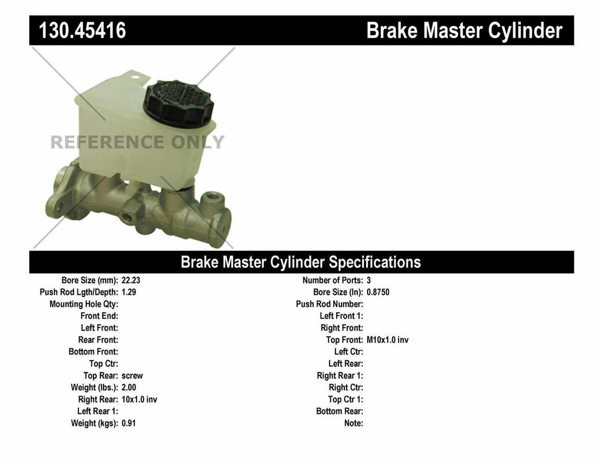 Brake Master Cylinder L548720