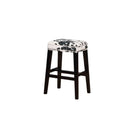 Black Wood Cow Print Bar Stool N86083