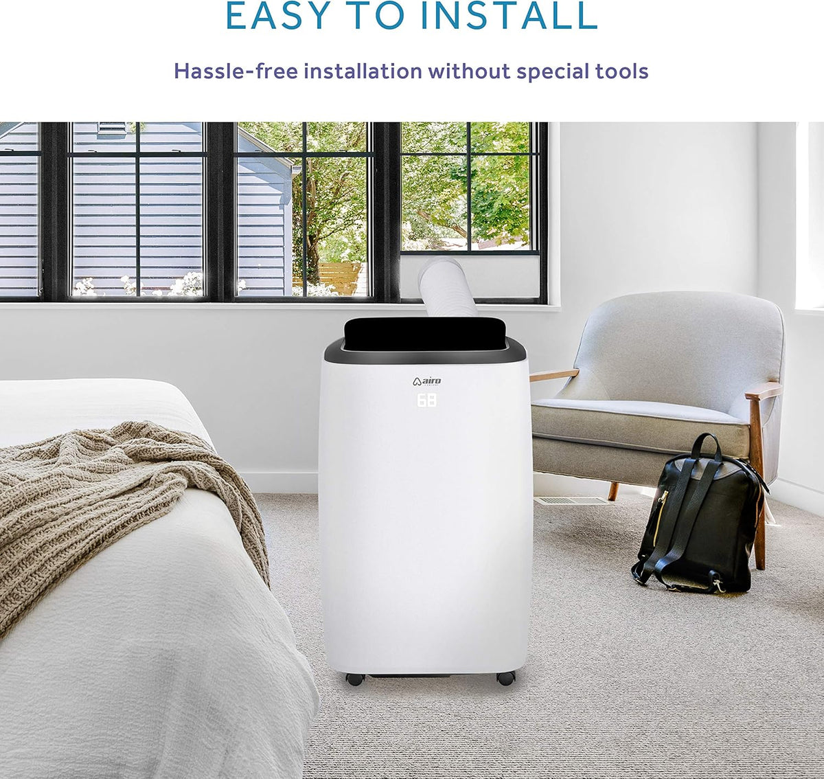 Portable Air Conditioner 14,000 BTU with Remote Control, White O761825