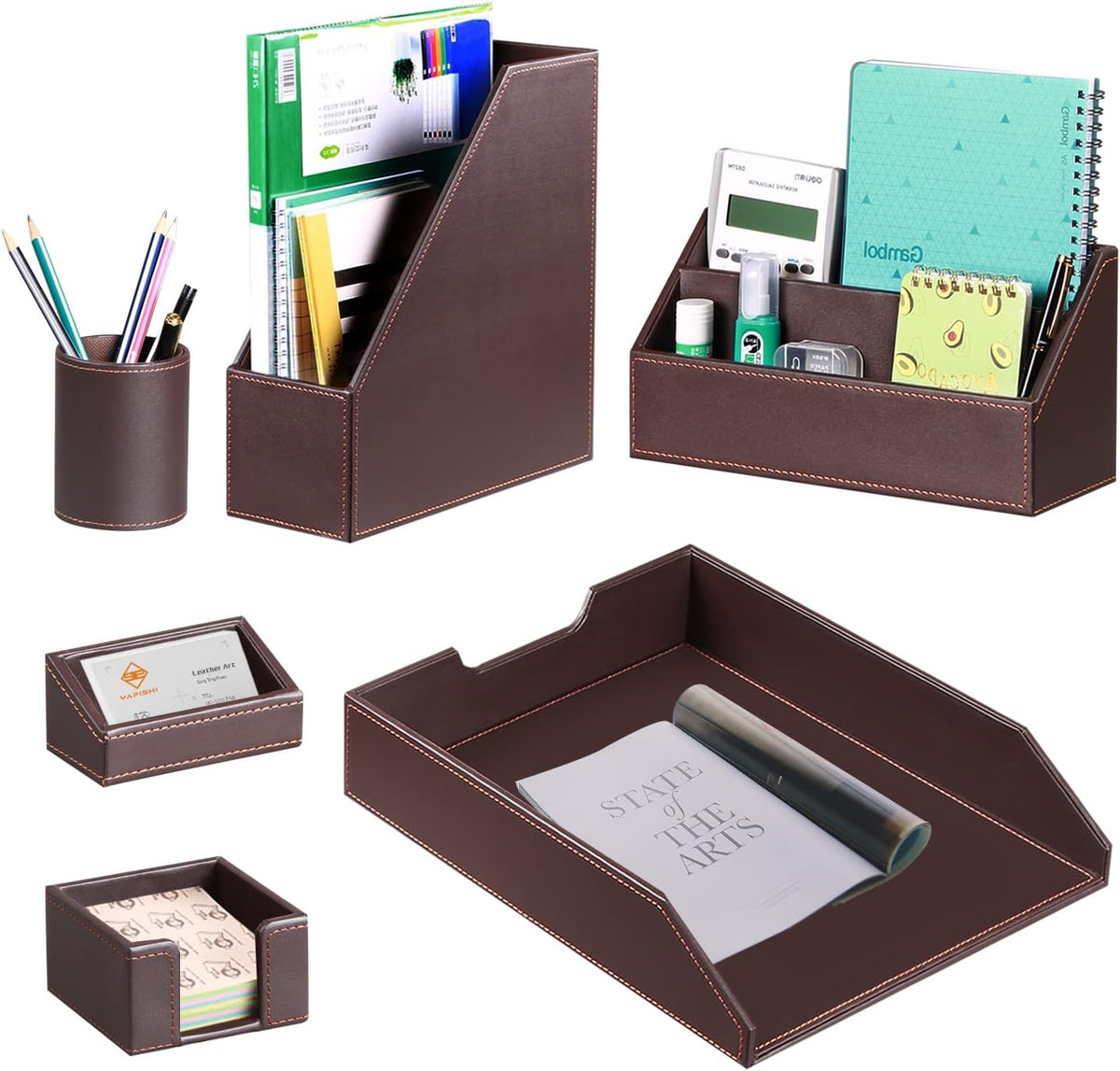 6 Piece Office Supplies Storage Caddy Set Y106692