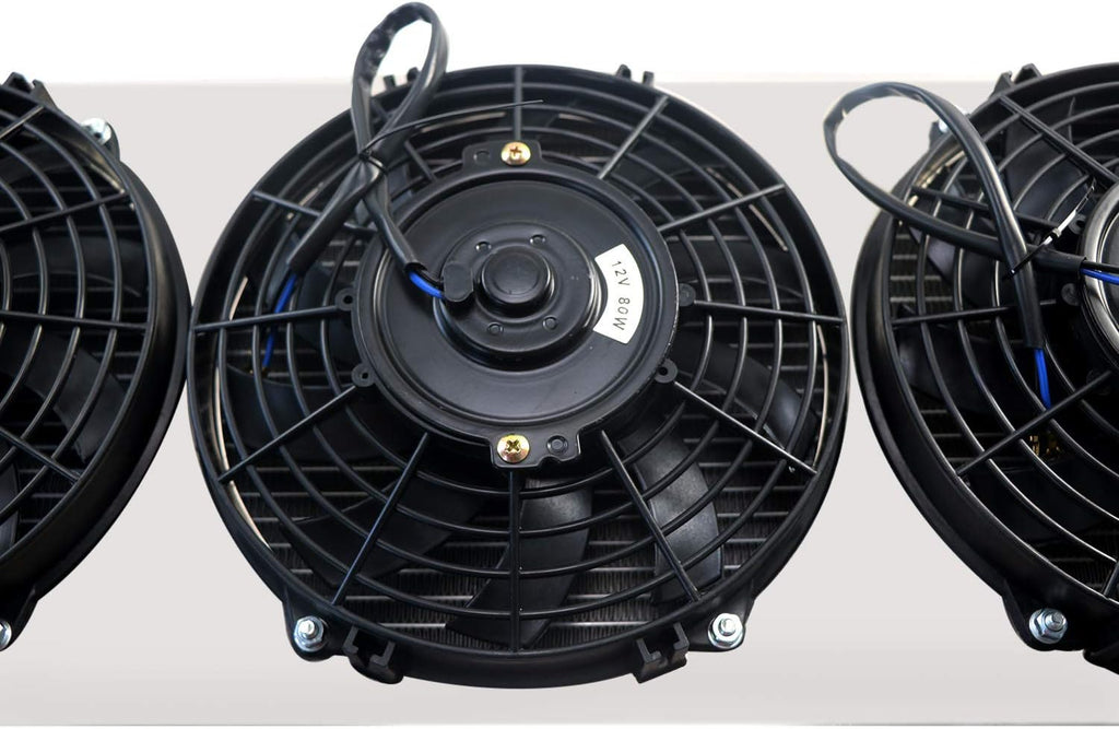 Aluminum 3 Row Core Radiator with Fan w/Shroud & Relay S572
