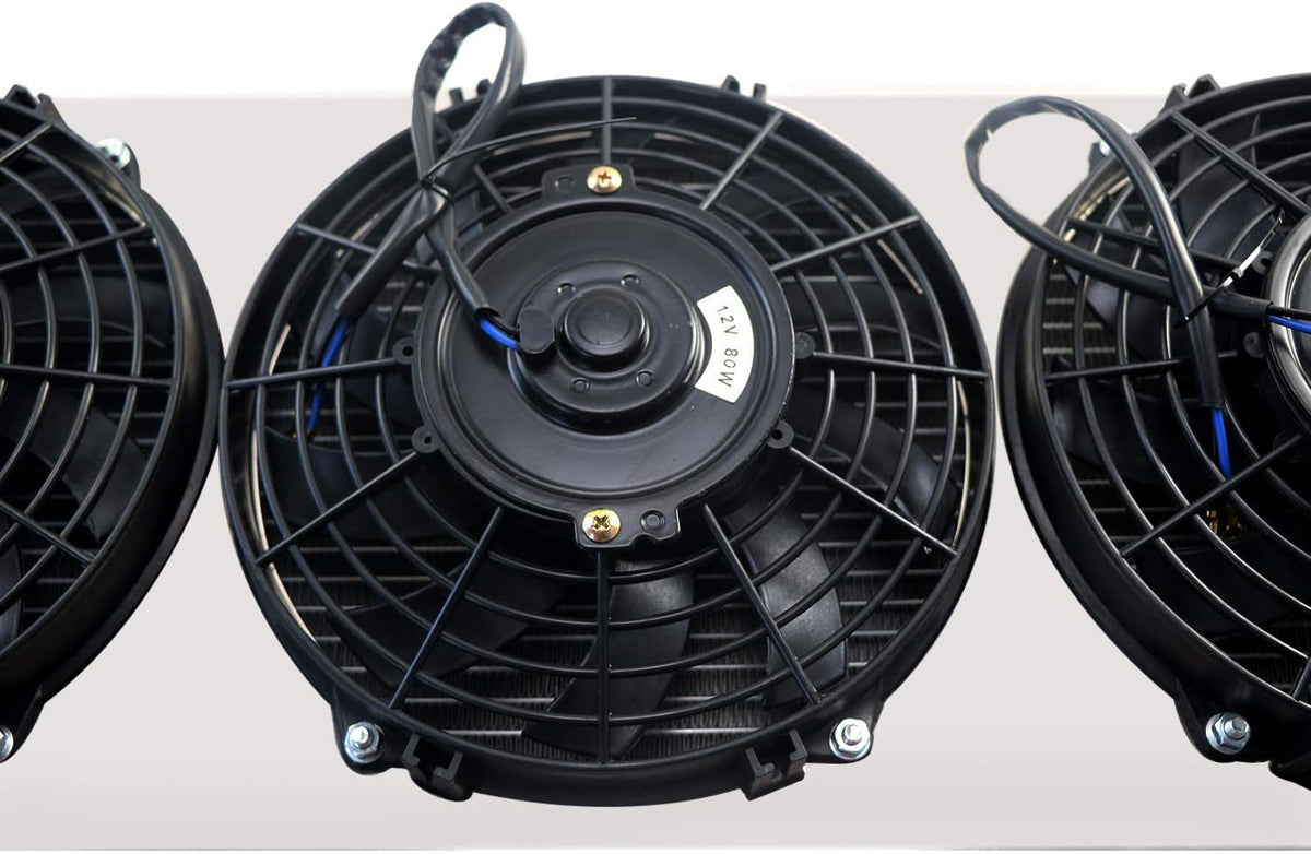 Aluminum 3 Row Core Radiator with Fan w/Shroud & Relay S572