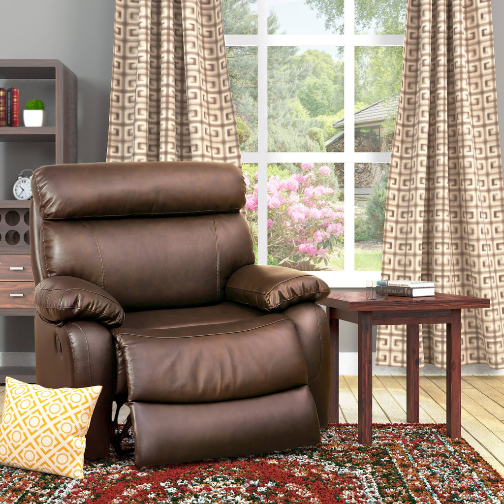 Brown Leather Glider Recliner A324