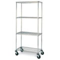 18 in. Deep 4-Shelf Mobile Cart Chrome S705971
