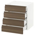 White Wall Cabinet with 4 Drawers F1742