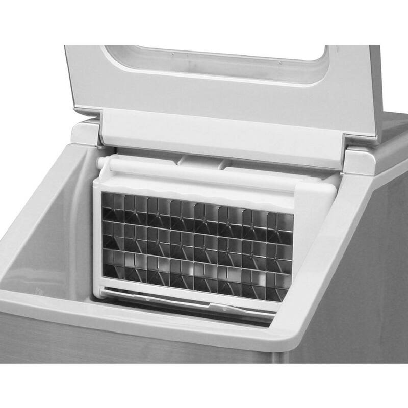 40 lb. Freestanding Stainless Steel Ice Maker E765992