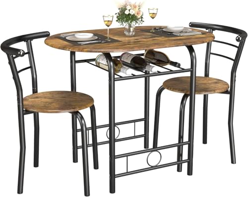3-Piece Wooden Round Table & Chair Set Z939544