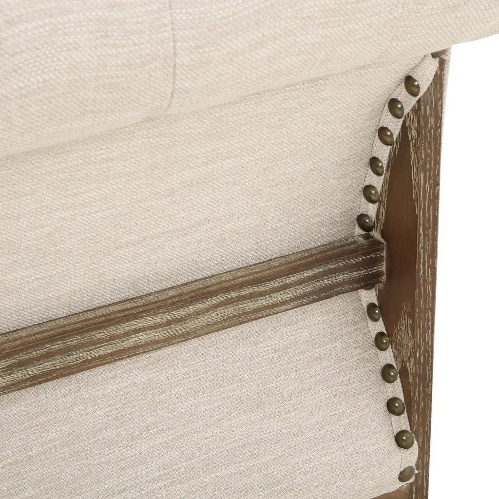 Beige Fabric Tufted 3 Seater Sofa V259793
