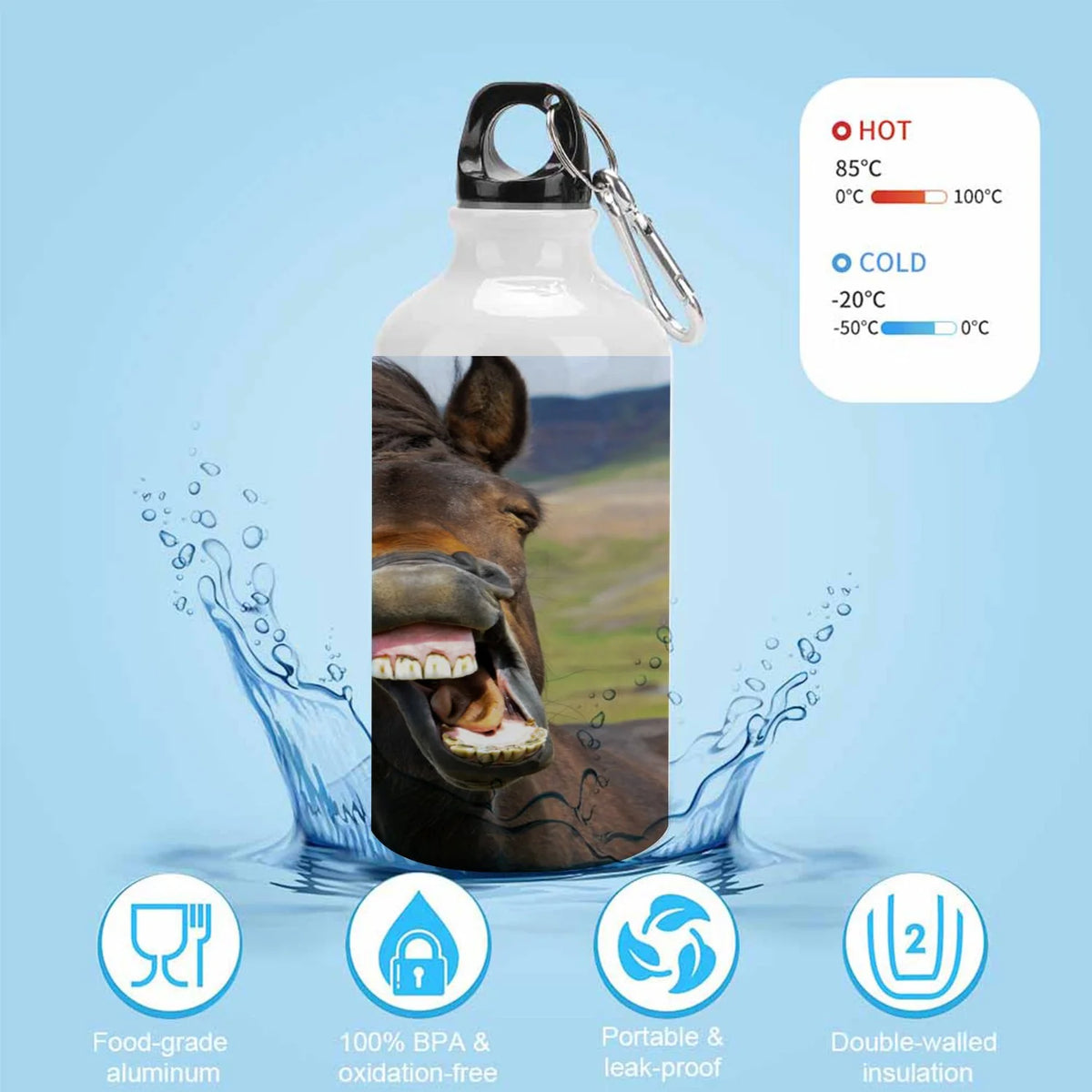 400ml Sport Aluminum Water Bottle with Twist Cap M694373