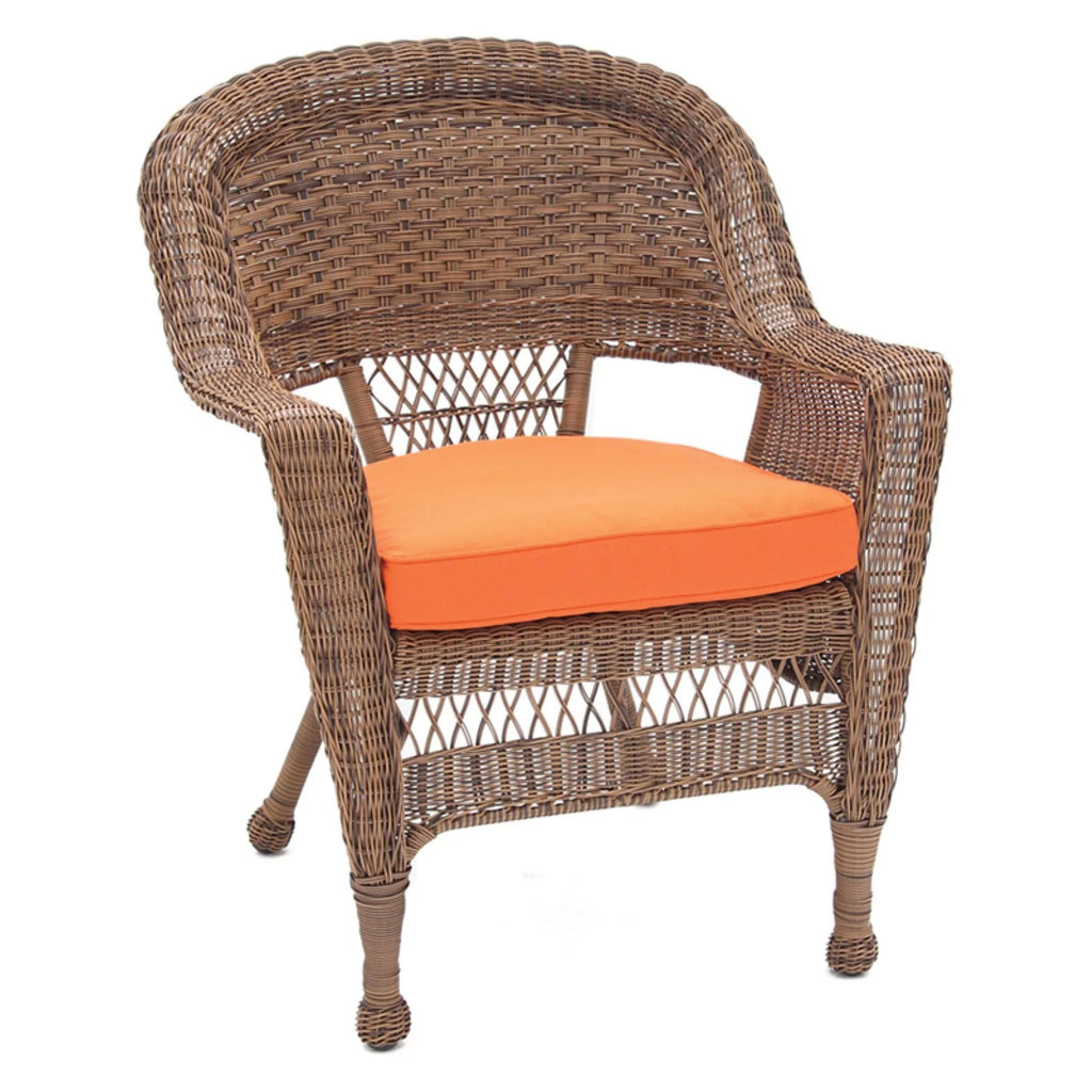 Black Wicker Chair with Cushion E145543