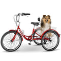 20/24/26 inch 7 Speed Folding Adult Tricycle with Cargo Basket C45336
