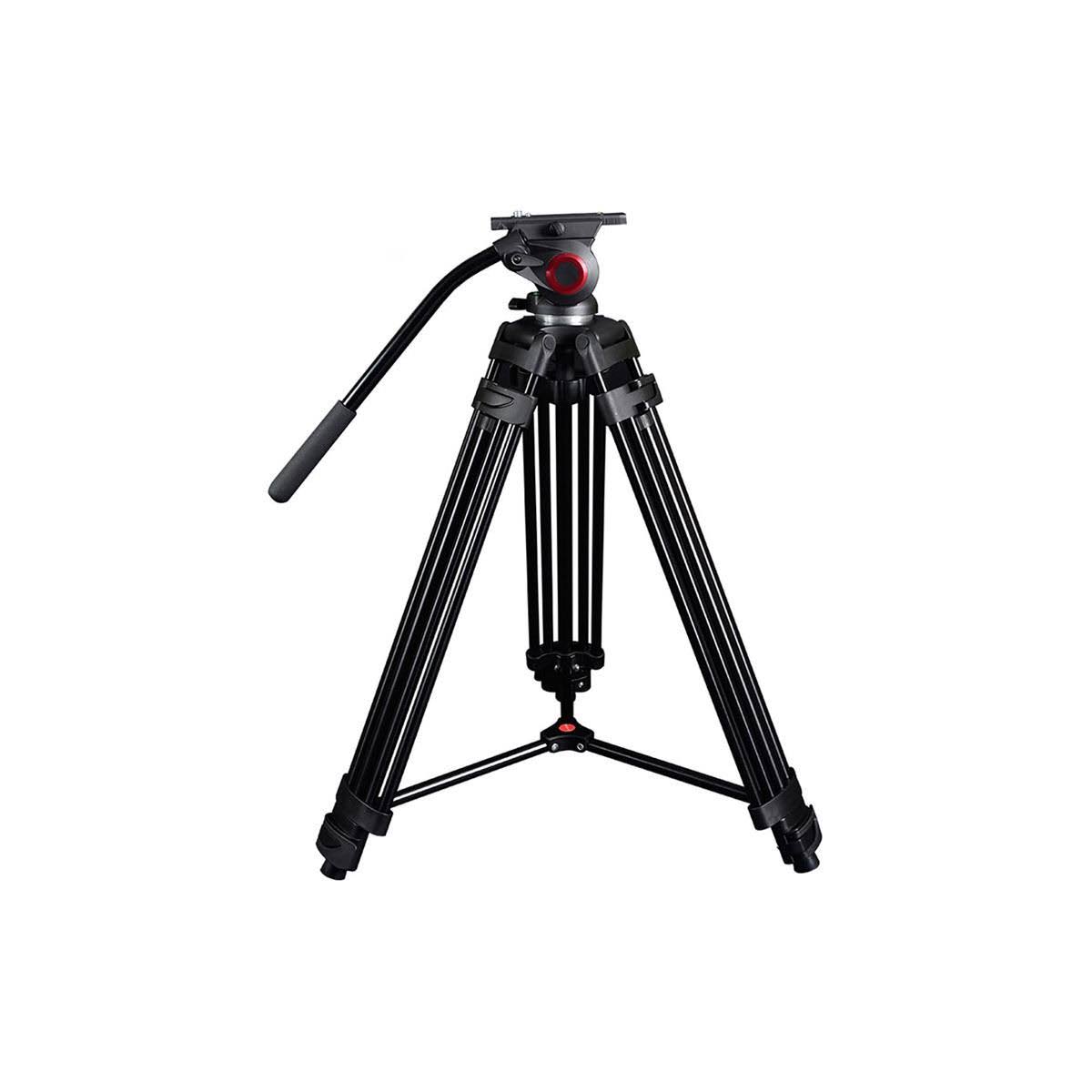 Aluminum 3-Section Video Tripod with Fluid Head I395