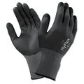 Nitrile Foam Palm Coated Gloves, Size 8, Black/Black And Gray, 12 Pair U423841
