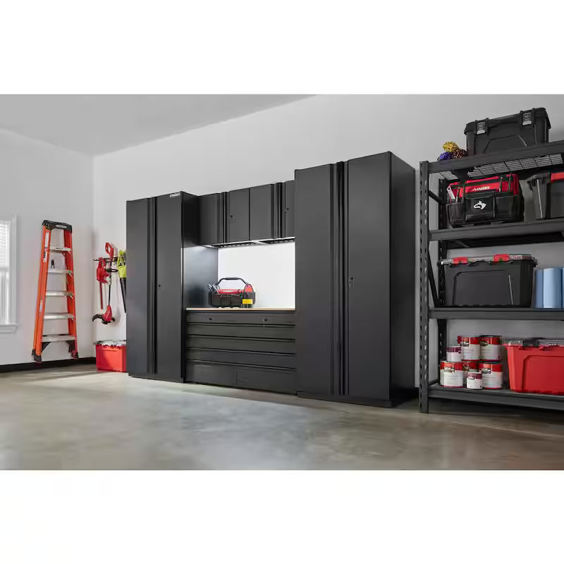 Heavy Duty Welded Steel Garage Storage System in Black G9980