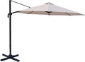 10 Foot Outdoor Cantilever Offset Patio Umbrella and Stand K425156