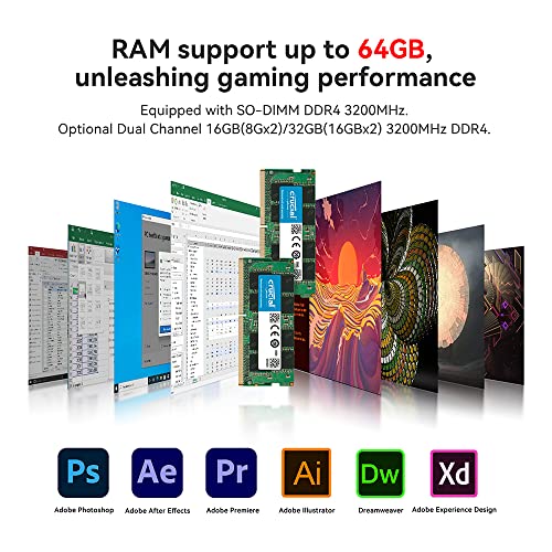 16GB DDR4 1TB NVMe SSD Mini PC with AMD Ryzen 7 5800H V4458