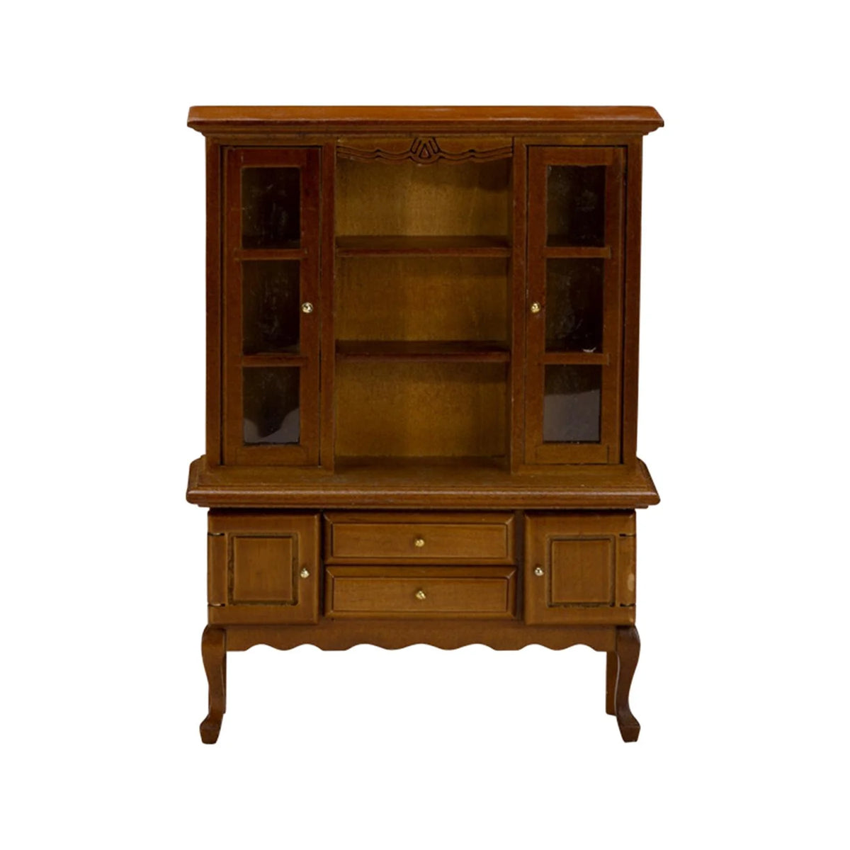 Walnut Miniature Bookcase Cabinet O9110