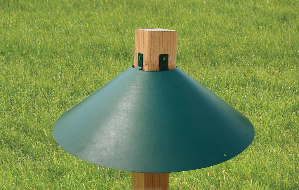 Green Metal Wrap Around Bird Feeder Squirrel Baffle Guard H5432