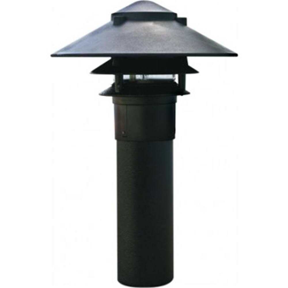 Cast Aluminum Three Tier Pagoda Light with 3 in. Base Black B665