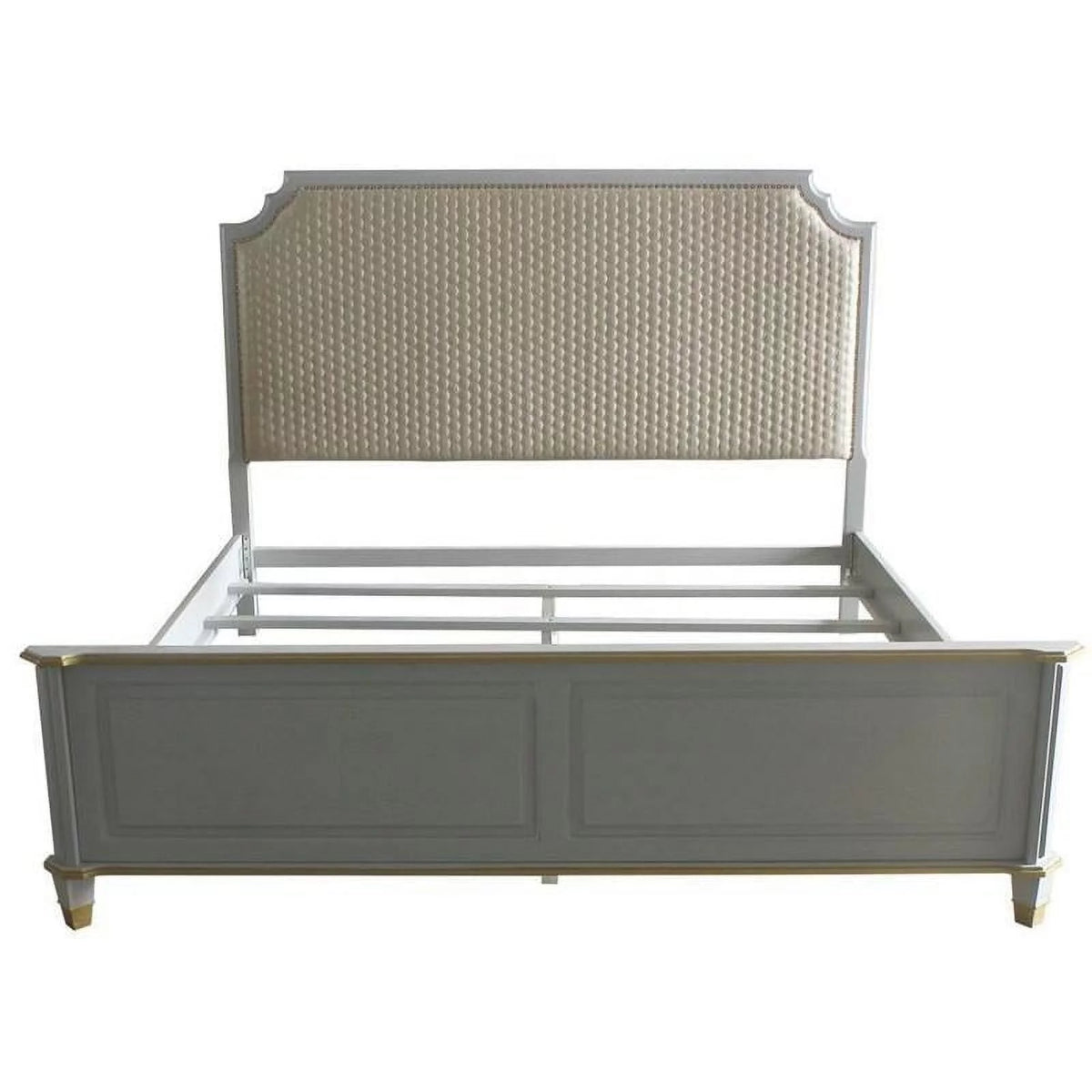 Beige Gray Eastern King 3pcs Bedroom Set I8792