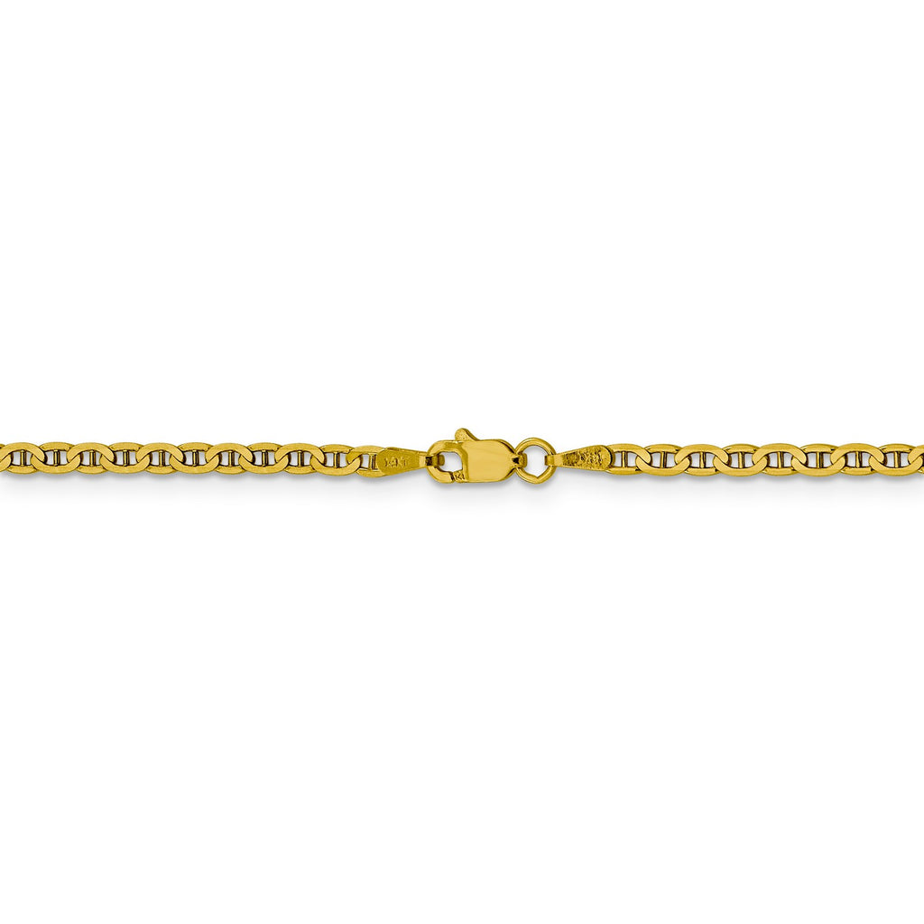 14k Yellow Gold Anchor Chain Necklace J304750