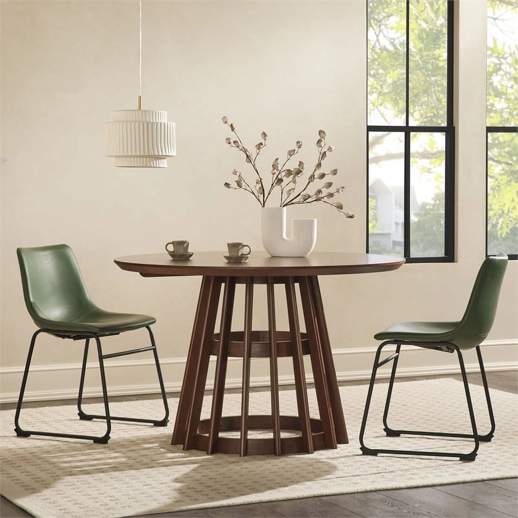 48" Mid-Century Round Wood Pedestal Dining Table R85770
