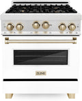 30 Inch Gas Range with White Matte Door Z850