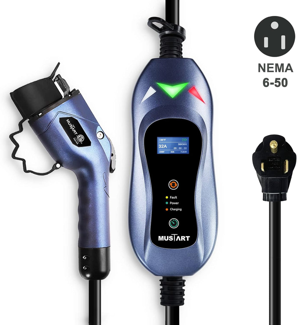 Portable EV Charger 240 Volt 25ft Cable 40 Amp I9449