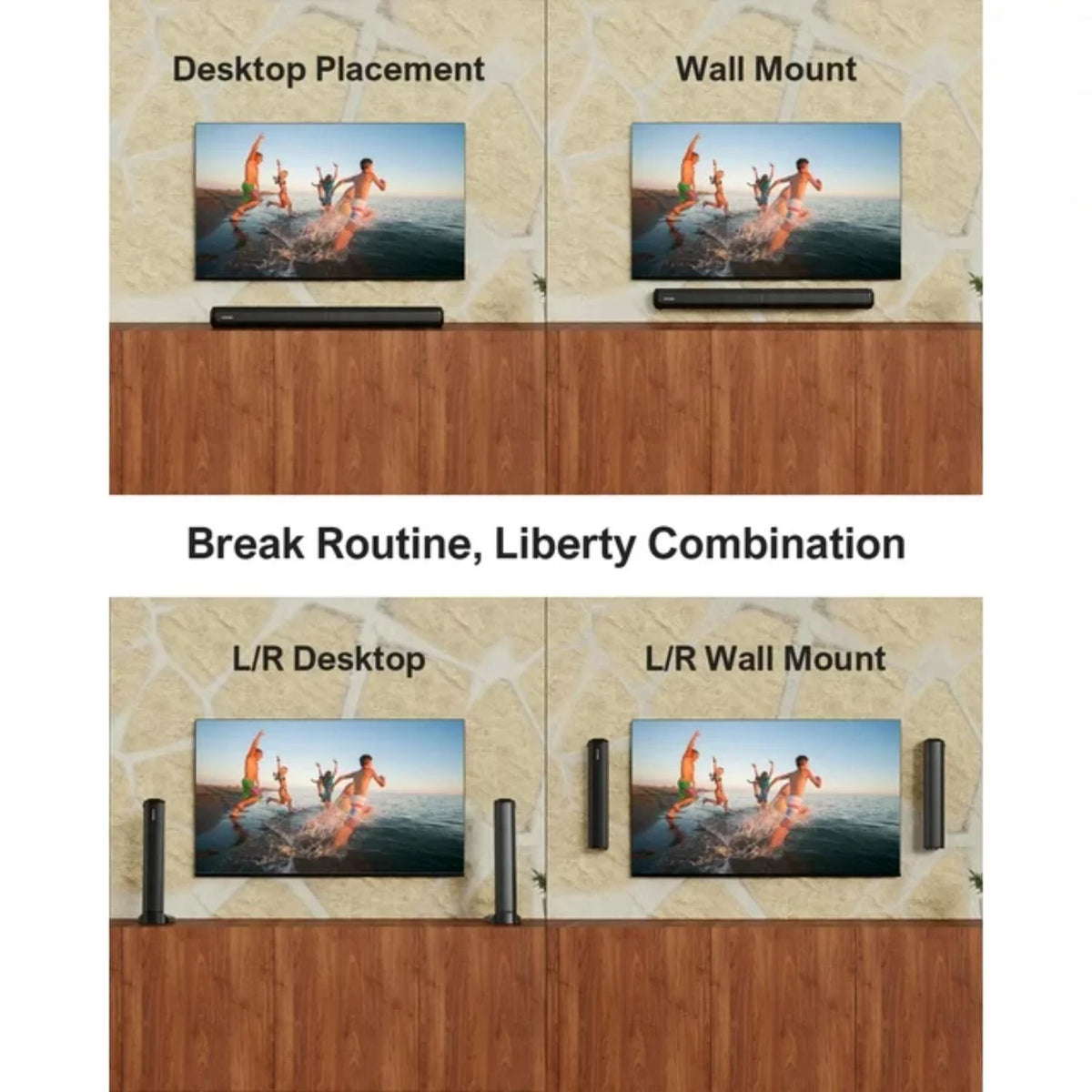 2.2ch Sound Bar with Dual Subwoofer V40200