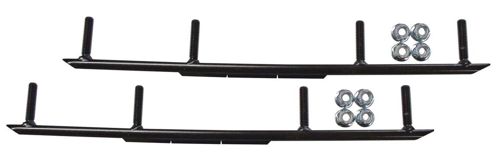 Orange XPT Snowmobile Skis with 10" Round Bars Complete Kit X9982