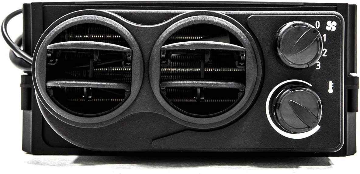 Cab Heater with 360 Degree Adjustable Vents, Defrost Hoses, Built-in Shutoff Valve, 3.4 Amps at 13.7 Volts G43216