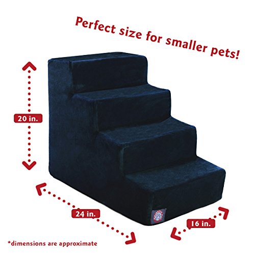 Chocolate Brown Suede Portable Dog Stairs X145