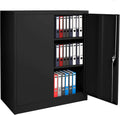 Black 42" Steel Storage Cabinet with 2 Adjustable Shelves and 2 Doors C94172