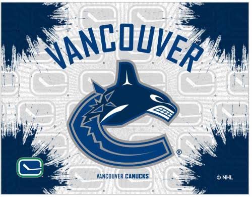 Gray Navy Hockey Canvas Art Print C382