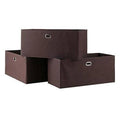 Folding Bookcase with Fabric Basket Set B957161