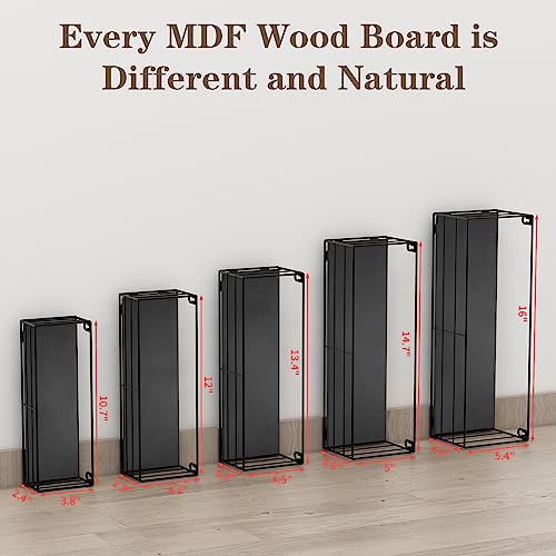 Black Floating Shelves Set of 5 W21088