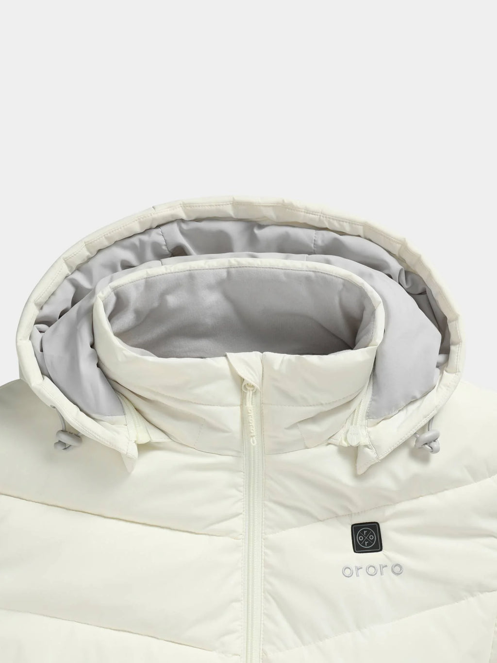 Women's Heated Puffer Parka Jacket (White, M) K867278