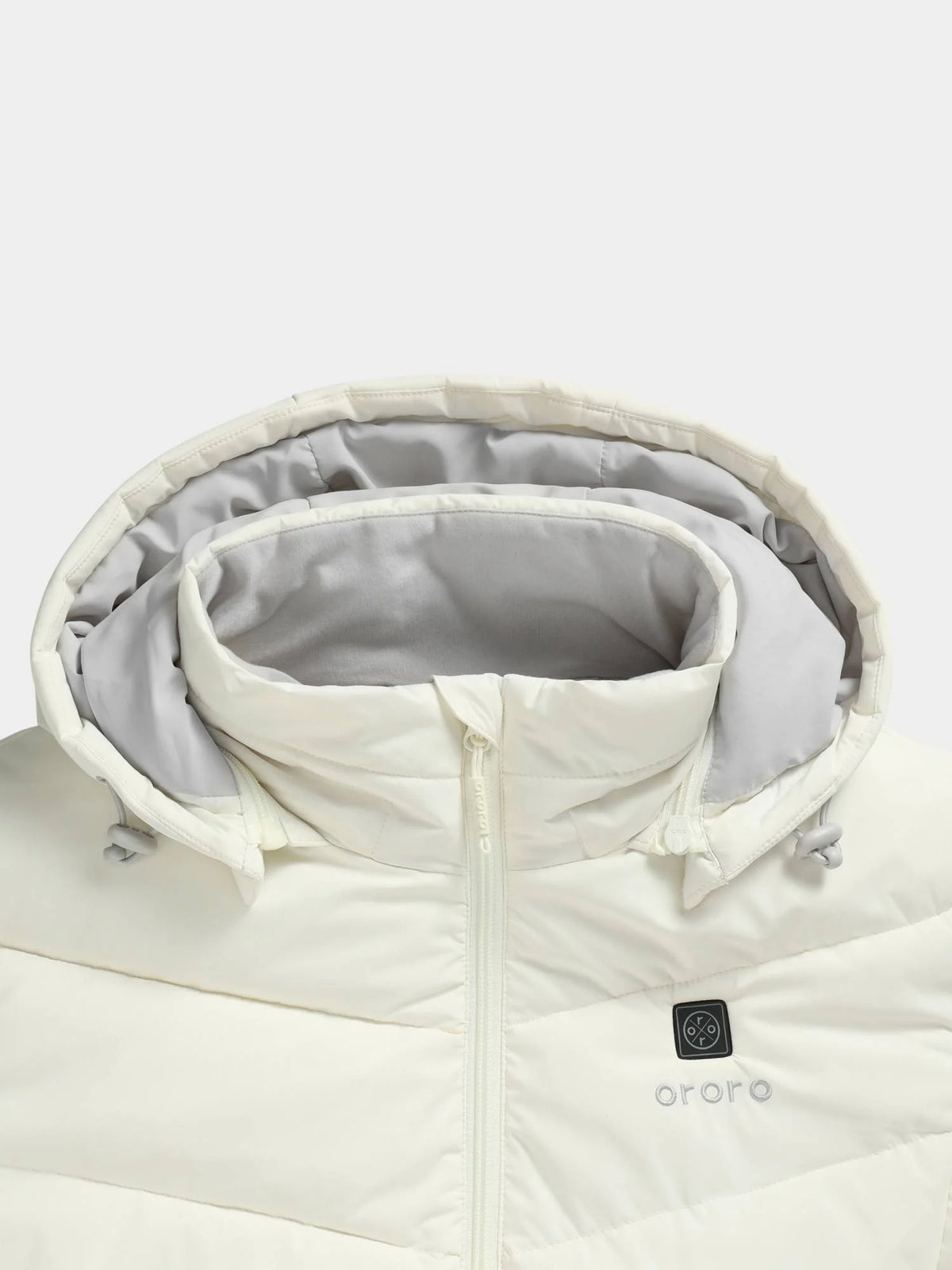 Women's Heated Puffer Parka Jacket (White, M) K867278