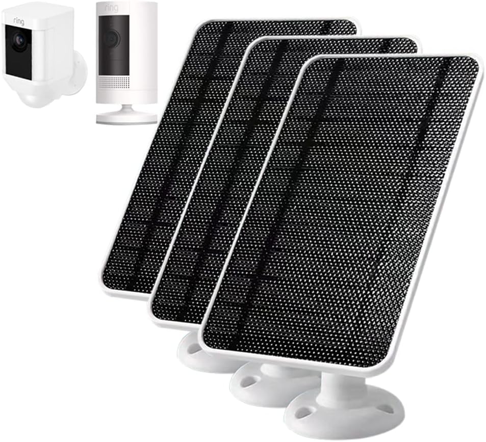 Solar Panel with 13 FT Cable and Adjustable Wall Mount (3 Pack) C474
