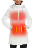 Women's Heated Puffer Parka Jacket (White, M) K867278