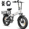 1400W Peak Motor 30MPH Max Speed 624WH Removable Battery Full Suspension 20 * 4.0 Fat Tire Foldable Ebike B354773