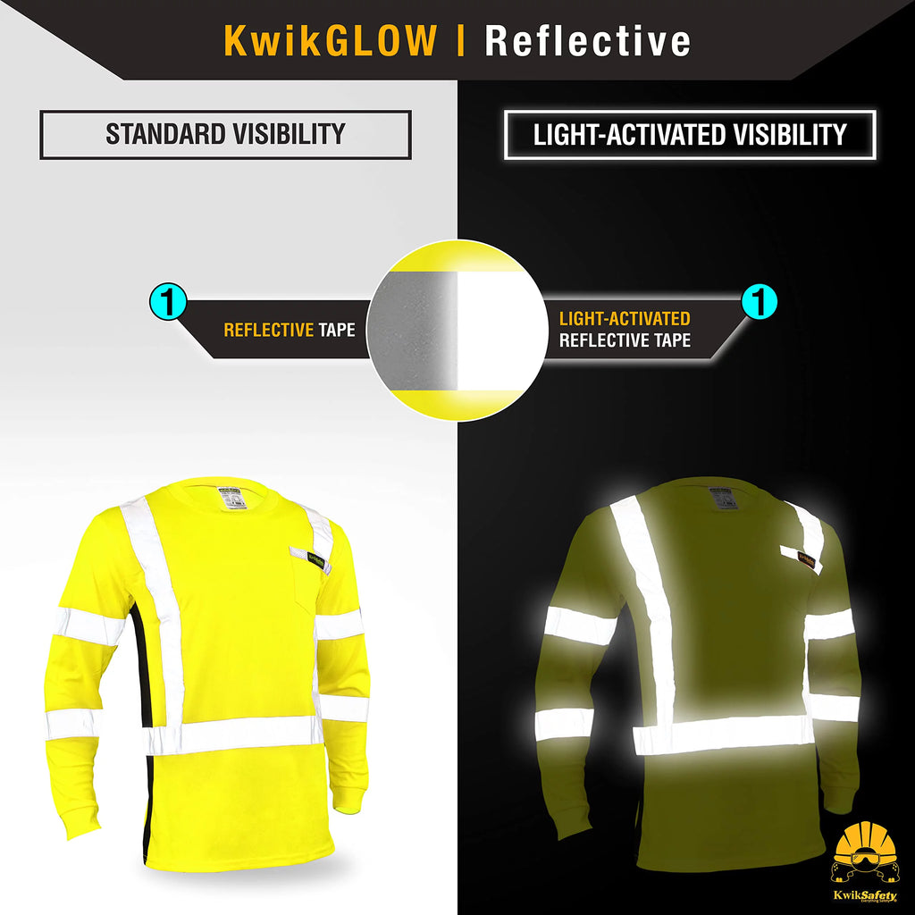 Long Sleeve Safety Shirt with Pocket & Reflective Tape Yellow Small B85684